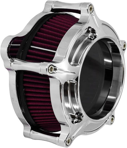 HDBUBALUS Motorcycle Air Filter Cleaner Intake Filter System Kit (C-For Touring Trike 08-16, Softail 16-17,Dyna 17)