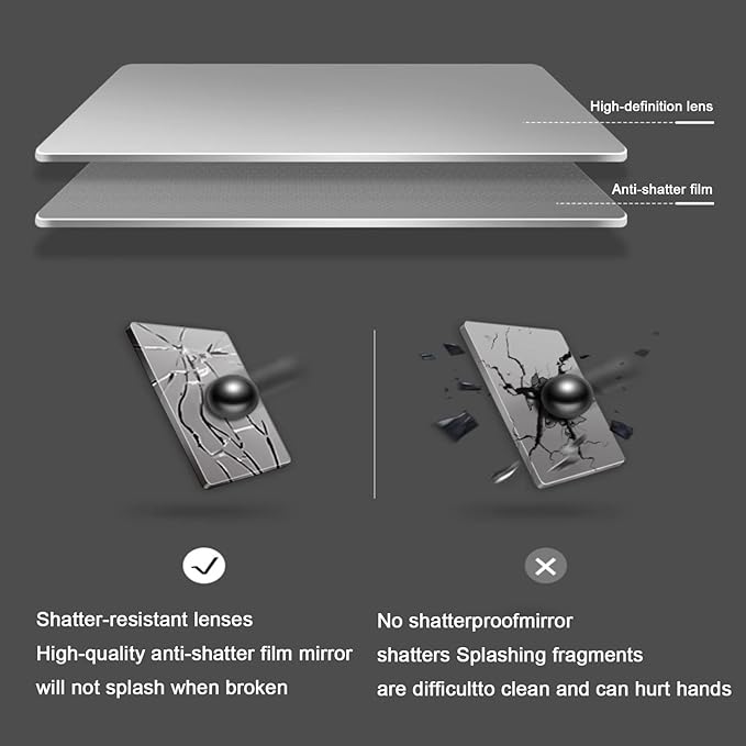 Bathroom Led Mirror ，Bathroom Mirror with LED Lights，Backlit Bathroom Mirror ，LED Mirror for Bathroom，Backlit Lighted Makeup Mirror，with Touch Sensor/Dimming/Demister pad(B,H100*W50cm/H39.4*W19.7IN)