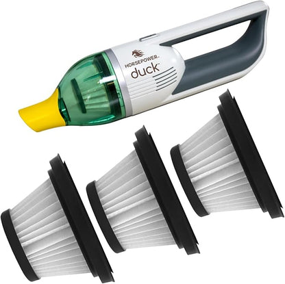 Horsepower Duck Replacement filters for Handheld Portable Vacuum, AS SEEN ON TV, Helps Remove Dust, and Allergens, and helps Keep your Duck Working its Best (Vacuum Not Included)