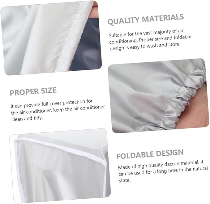 Happyyami Air Conditioner Hood Air Conditioner Cover Weatherproof Easy to Clean 100x80x41cm