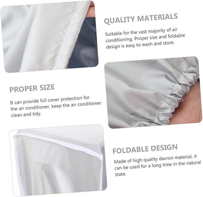 Happyyami Air Conditioner Hood Air Conditioner Cover Weatherproof Easy to Clean 100x80x41cm