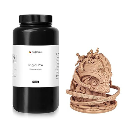 Rigid Pro 3D Printing Resin, High Stiffness & High Precision Engineering Resin, Designed for Detailed Models & Functional Parts for LCD/DLP/MSLA 3D Printers (Dark Skin, 1KG)