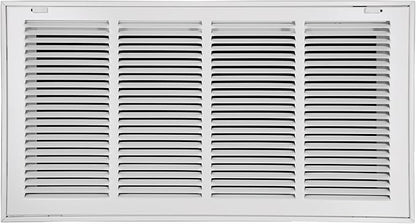 24"W x 12"H [Duct Opening Size] Steel Return Air Filter Grille - Removable Face/Door for 1 inch Filters -HVAC Vent Cover Grill - White [Outer Dimensions: 26 5/8"W X 14 5/8"H]