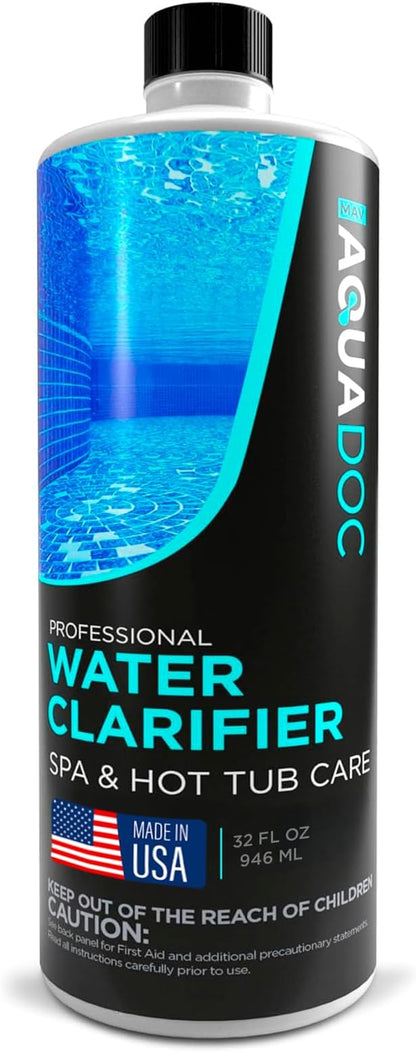 MAV AquaDoc Spa Clarifier & Hot Tub Clarifier for Fast Acting Cloudy Water Treatment, The Spa Clarifier Hot Tub Owners Love, Use Our Hot Tub Water Clarifier to Keep Your Spa Clear & Balanced - 32oz