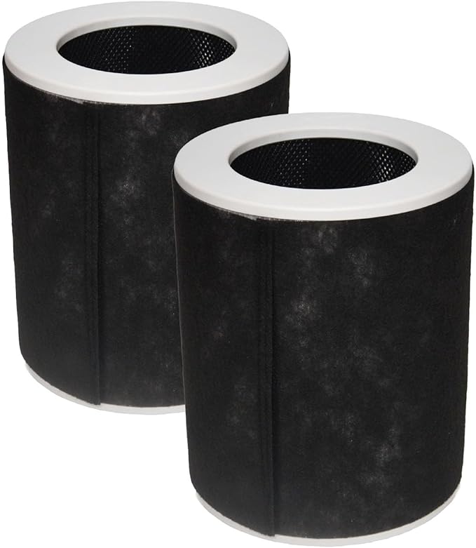 PUREBURG Replacement Filter Compatible with Dhyala KJ02 Air Purifier,2-Pack HEPA Activated Carbon 2-in-1 & 4 Pre-Filters For Air Clean Dust VOCs Odor 3-Stage Filtration