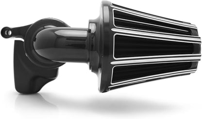 Big Sucker cone Air filter intake for harley air Cleaner Sportster Softail fatboy heritage dyna touring street road king Glide (Gauge style -Black, TypeD : Touring M8 17-UP, Softail 18-UP)