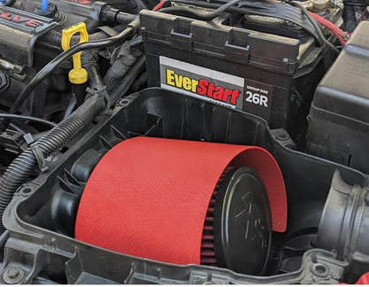 Kyostar Universal Steel Air Filter Heat Shield Cover Burning Air Intake Filter Cover for 2.5-3.5" Cone Filter (Red)