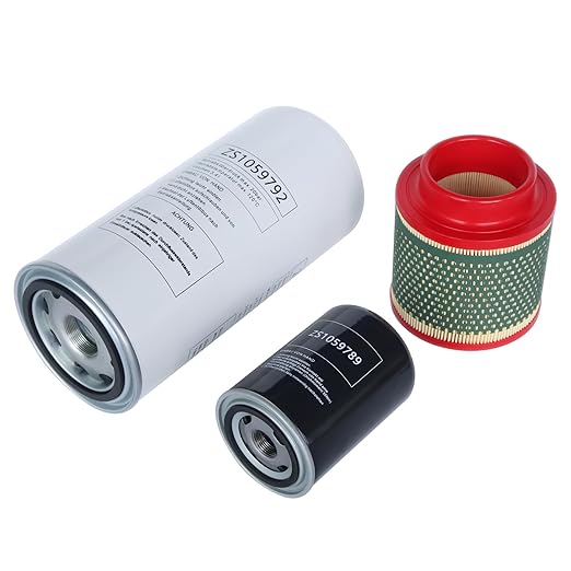 Filter Kit (ZS1059792 Air-Oil Separator + ZS1059789 Oil Filter + ZS1060579 Air Filter) Compatible with Air Compressor Replacement Part