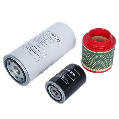 Filter Kit (ZS1059792 Air-Oil Separator + ZS1059789 Oil Filter + ZS1060579 Air Filter) Compatible with Air Compressor Replacement Part