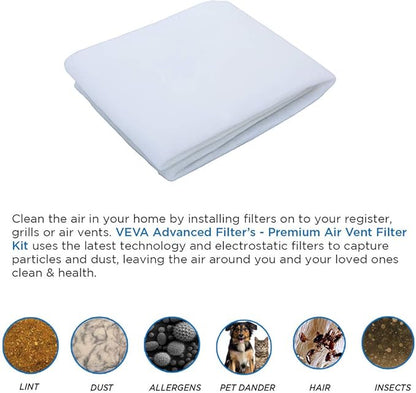 Merv 13 Filter Material for Air Filters (16Ft²), Air Particles, Clean Living Basic Dust Small as 0.3 Microns, Efficiency Breathable DIY Design (16 Square Feet)