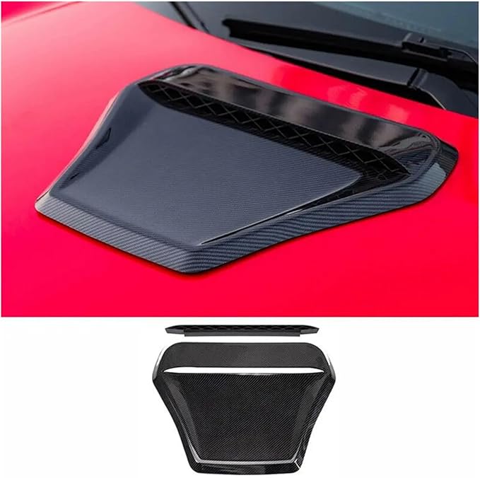 Car Hood Engine Air Outlet Vent Cover Trim Air Flow Intake Cover Trim Compatible For Honda And Civic 2016-2020(Black)
