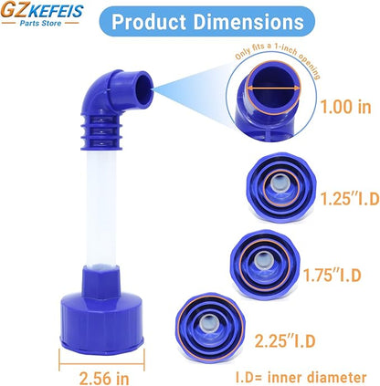 AC Drain Line Cleaner Tool, Universal HVAC to PVC Adapter for Unclogging A/C Condensate Drain Lines - Wet Vac Attachment for Efficient Evacuation, Blue, 1 Pack