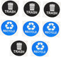8pcs Garbage Sorting Stickers Waste Recycling Labels for Trash Can Adhesive PVC Sticker for Home School
