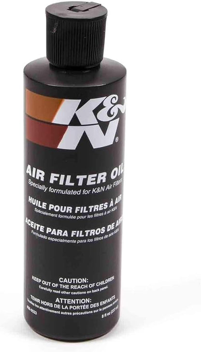 K&N Air Filter Oil: 8 Oz Squeeze Bottle; Restore Engine Air Filter Performance and Efficiency, 99-0533