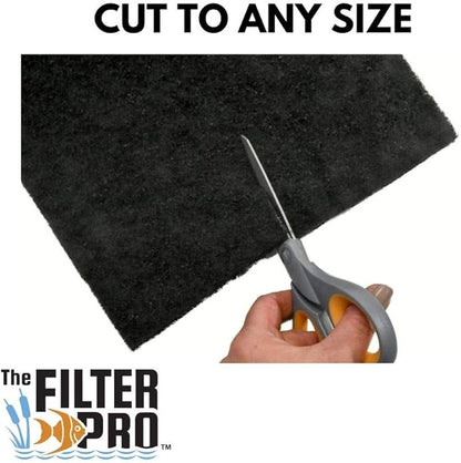 Carbon Fine Filter Media, 3/8" Thick, 12" x 12" Pads, 6 Pack, Perfect for Aquariums, Ponds or Water Gardens, Made in USA