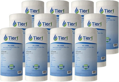 Tier1 5 Micron 10 x 4.5 Water Filter | Spun Wound Polypropylene Whole House Water Filter Cartridge | Replacement for Pentek DGD-5005, WDGD-5005, 155357-43 | 4.5 x 10 Water Filter (12-Pack)