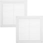 Vent Systems 8" x 8" Inch (Opening Dimensions) - Pack of 2 - Plastic White Soffit Vent Cover - Flat Square Air Vent Grille - Air Vent Deflector - HVAC 10" x 10" Inch (Overall Dimensions)