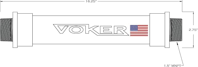 Voker Holding Tank Vent Filter New Installation Kit (1-1/2") - Made in The USA