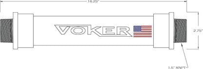 Voker Holding Tank Vent Filter New Installation Kit (1-1/2") - Made in The USA