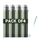 4 Pack Water Filter Straw, Portable Personal Water Filtration System, Compact Multi-Layer Filtration for Camping, Hiking, Travel, Biking, Survival, and Emergencies (Green)