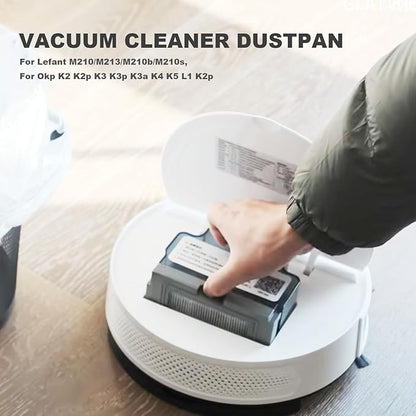 Usoway Robot Vacuum Replacements Parts Fit For Lefant M210/M213/M210b, For Okp K2 K2p K3 K4 K5 L1 K2p Robot Vacuum Cleaner, Vacuum Dust Pan, Side Sweep Edge Brush HEPA Filter (Dustbin& Filter-7pc)