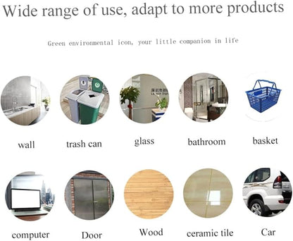 DECHOUS Reminding Waste Sorting Habits 6 Adhesive PVC Stickers for Garbage Can Decor