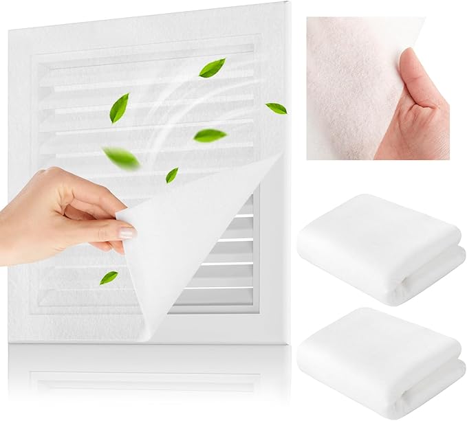 U0U 20 Ft² Merv 13 Filter Material,2PCS 24" x 96" Cut to Fit Air Filter Material,Air Filters for Purify the Air Stops Dust and Pet Dander as Small as 0.3 Microns,Suitable for AC Vents