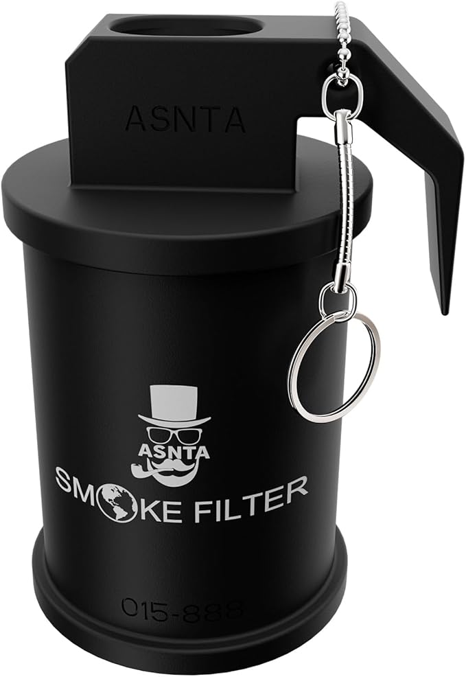 Personal Smoke Air Filter - Replaceable Filter,Suitable for Capturing Smoke and Removing Odors in Cars, Offices and Bedrooms, Durable for 500 Times of Use, Easy Breathing(Black)