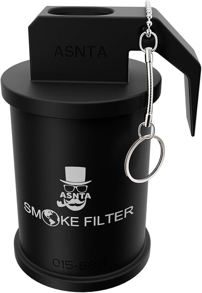 Personal Smoke Air Filter - Replaceable Filter,Suitable for Capturing Smoke and Removing Odors in Cars, Offices and Bedrooms, Durable for 500 Times of Use, Easy Breathing(Black)