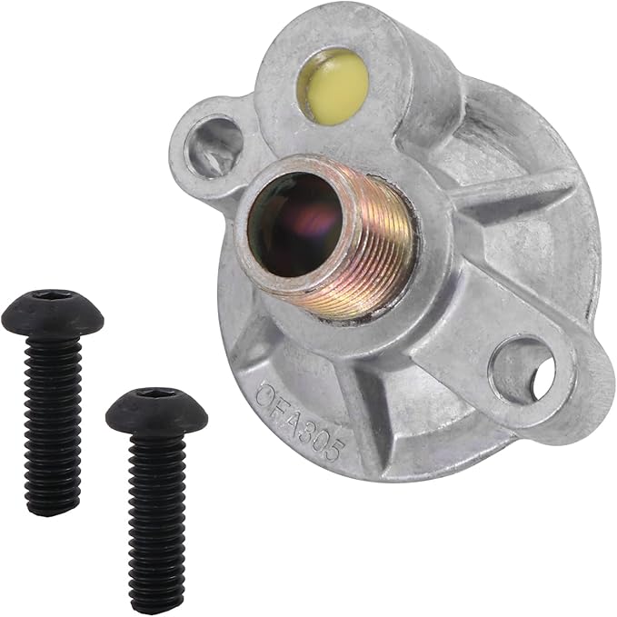 KIPA Oil Filter Adapter Replace for Small Block Chevy V8 Engines SBC BBC Spin On Bypass 305 307 327 350 400 396 402 427 454# 3952301