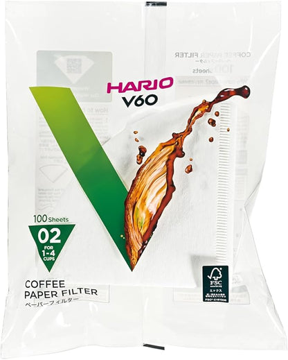Hario, Filter Paper 02 White, 100 Count