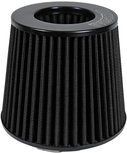 KYOSTAR Universal 3.5" (89mm) High-Flow Air Filter, Reusable Cone Cold Air Intake, High Performance Washable Clamp-On Car High Flow Air Kit, Flange Diameter: 3.5 Inch, Filter Height: 6.1 Inch, Black