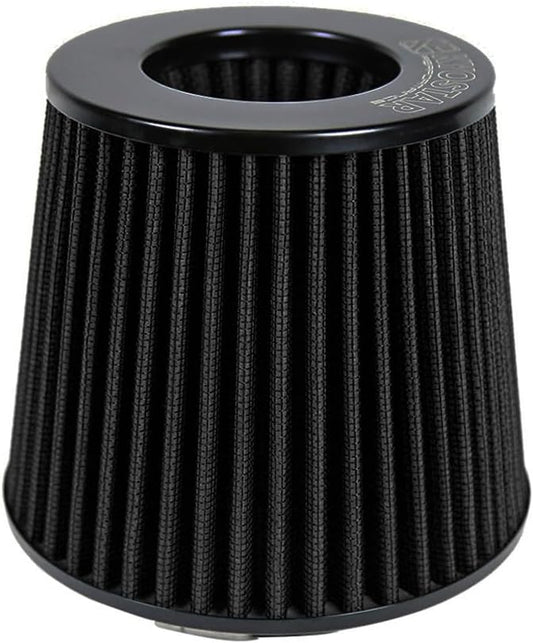 KYOSTAR Universal 3.5" (89mm) High-Flow Air Filter, Reusable Cone Cold Air Intake, High Performance Washable Clamp-On Car High Flow Air Kit, Flange Diameter: 3.5 Inch, Filter Height: 6.1 Inch, Black