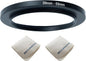 39mm Lens to 55mm Camera Lens Adapter 39mm to 55mm Step Up Ring Adapter Ring for All Brands of UV ND CPL, with Premium Lens Wiping Cloth 2 Pack (39mm-55mm)