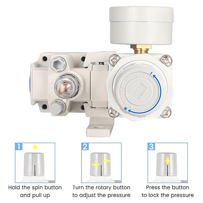 1/4 Inch Compressor Air Filter Pressure Regulator Water-Oil Trap Separator Filter with Lubricator Cup AC2010-02