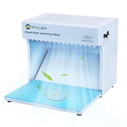 Laminar Flow Hood HEPA Filter Flow Hood Mycology HEPA Air filtration Fan Unit for Mushroom Mycology & Phone LCD Repair Laboratory Tissue Culture
