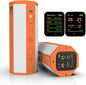 Portable Air Monitor, Lumopal Air Sensor with CO/TVOC/HCHO/EX/Humidity/Temp/Pressure Detector Indoor/Outdoor, VOC Meter CO Detector Gas Alert with 8000mah Long Lasting for Home Camping (Orange)
