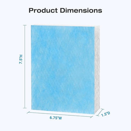 HFT600 Humidifier Wick Filter, for Honeywell Top Fill Tower Humidifier HEV615 HEV620 Series, Compared to Part HFT600T HFT600PDQ Wicking Filter, Replacement Filter T, Blue, 4 Pack