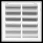 14" X 14" Steel Return Air Filter Grille for 1" Filter - Removable Face/Door - HVAC Duct Cover - Flat" Stamped Face - White [Outer Dimensions: 16.5 X 15.75]