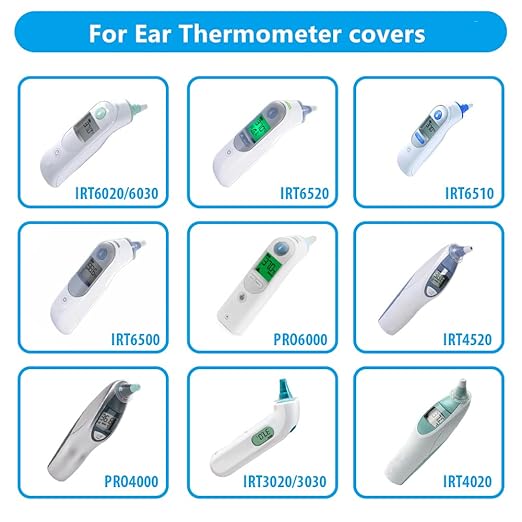 500X Ear Thermometer Probe Covers Lens Filters Refill Caps for All Braun Models, BPA Free and Disposable for Braun