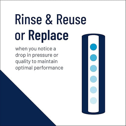 Pentair Pentek R50-BB Big Blue Sediment Water Filter, 10-Inch, Whole House Pleated Polyester Filter Cartridge, 10" x 4.5", 50 Micron, Pack of 8, White