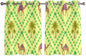 2 Panel Kitchen Cafe Curtains, Desert Sand Camels Sunlight Filtering Nature Air Through, Window Decor Tier Curtains for Living Room 104W x 52L inch Palm Trees Tropical Plants Polka Dot Yellow