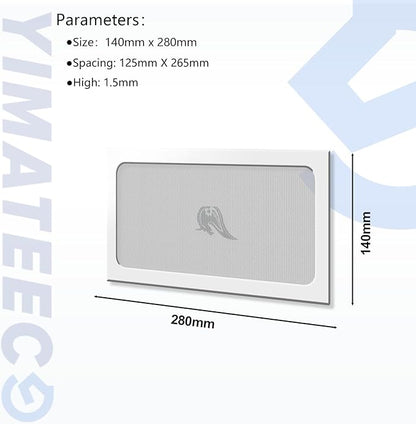 Dust Filter PC 280mm for Computer Cooler Fan/PSU/Routers PVC 50 Mesh, Magnetic Frame PC Dust Mesh PC Cooler Filter Dustproof Computer Fan Dust Grills (PVC, 140 * 280mm, 4pcs, White)