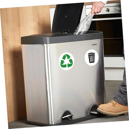 Waste Sorting Labels for Garbage Bin PVC Sticker Decals for Kitchen Recycling Trash Can
