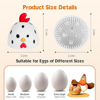 Egg Washer for Fresh Eggs, Silicone Egg Brush Cleaner, Egg Cleaner Scrubber for Fresh Eggs, Reusable Multipurpose Washing Egg Tool for Fruits and Vegetables(White)