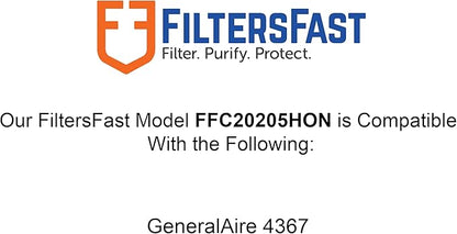 Filters Fast Compatible Replacement for Honeywell 20x25x5 Air Filter MERV 13 FC100A1037 Pleated AC Furnace Air Conditioner Filters Actual Size: 19.87 x 24.875 x 4.375, 2-Pack