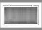 HVAC Premium 12'' x 6'' Cube Core Eggcrate Return Air Filter Grille for 1'' Filter - Aluminum - White [Outer Dimensions: 14.5'' x 8.5]