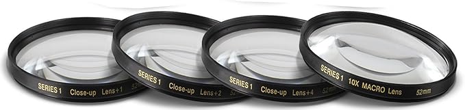52mm Close-Up Filter Set (+1, +2, +4 and +10 Diopters) for Nikon Z5 24-50mm, NIKKOR 35mm f/1.8G Lens, Z 40mm, D3100, D3200, D3300, D5100, D5200, D5300, D5500 with 18-55mm Lens