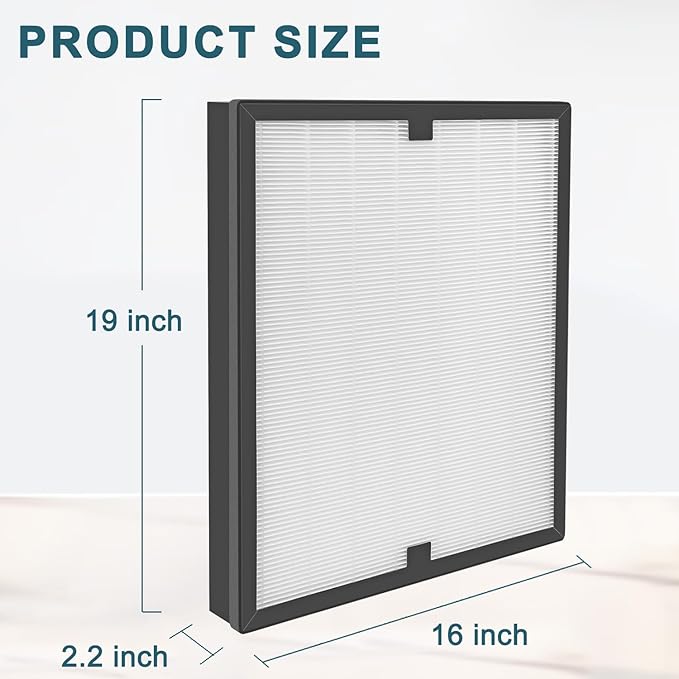 Hepa Filter Replacement Compatible with Vevor Air Scrubber ZHP2301-550/ BlueDri Air Shield 550 Scrubber Air Purifier, Protective Hepa Filters 2pcs