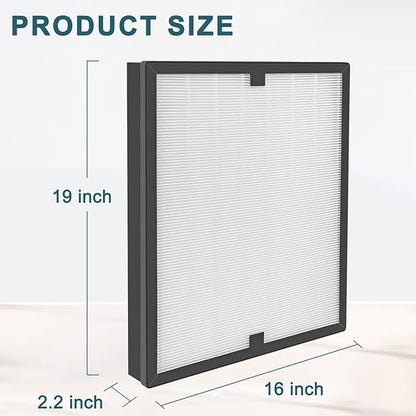 Hepa Filter Replacement Compatible with Vevor Air Scrubber ZHP2301-550/ BlueDri Air Shield 550 Scrubber Air Purifier, Protective Hepa Filters 2pcs